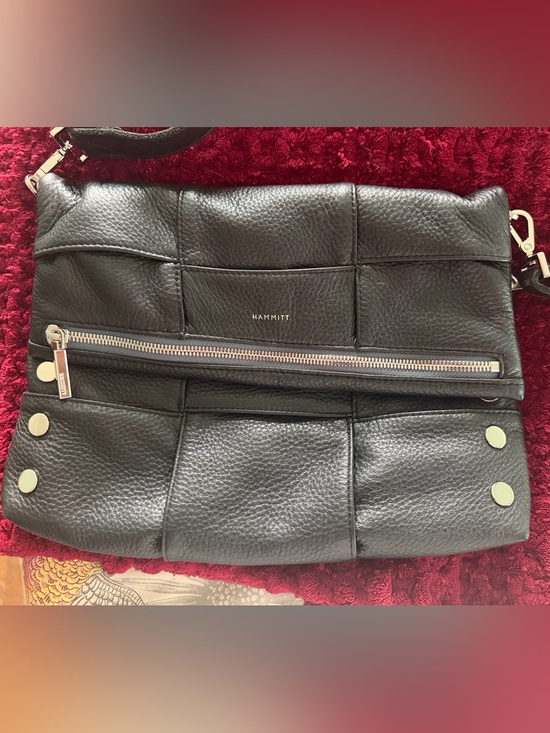 Hammitt Handbags - Hammitt Black Quilted Leather VIP TONY Bag Large Black Weave/Silver!